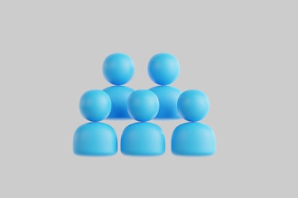 Vorschau: Silhouettenkonzept für blaue Personengruppen