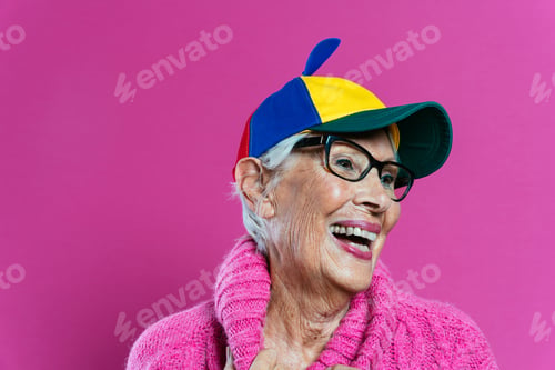 Preview: image of a beautiful and elegant old woman