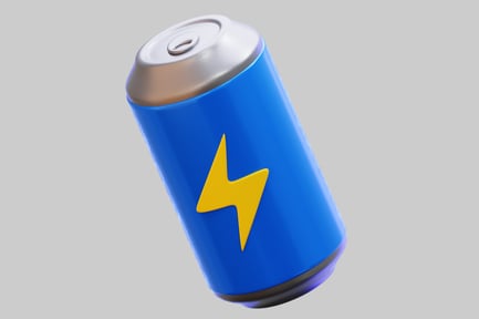 Preview: A Blue Can With A Yellow Lightning Bolt On It