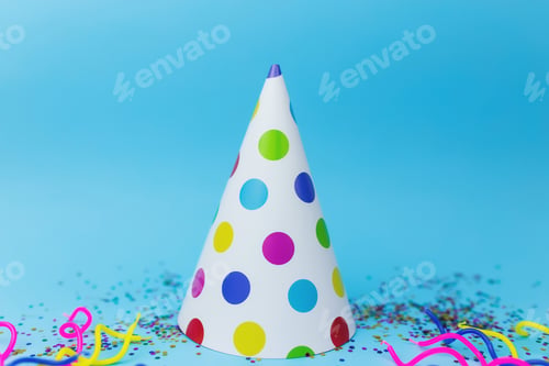 Preview: Different Christmas decorations on the blue background