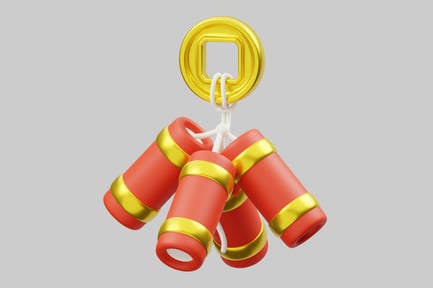 Preview: Lunar new year firecrackers with coin