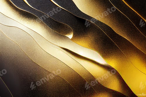 Preview: liquid gold and rough black charcoal texture background