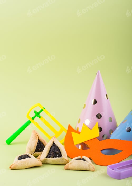 Preview: Jewish holiday Purim celebration concept
