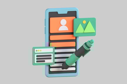 Preview: Mobile application design interface