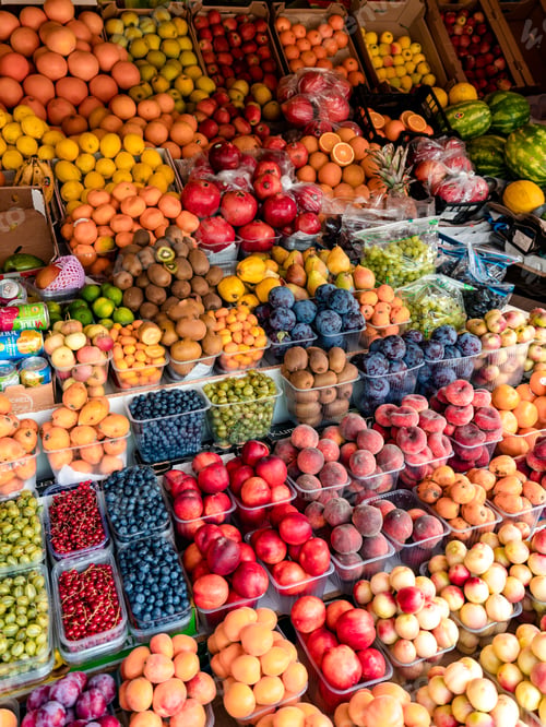 Preview: Fruits Market. Healthy natural food concept