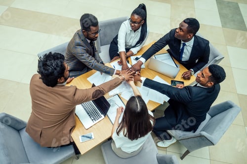 Preview: team work group of international business partners