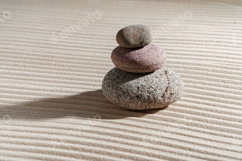 Preview: Stones on sand, japanese meditation zen garden