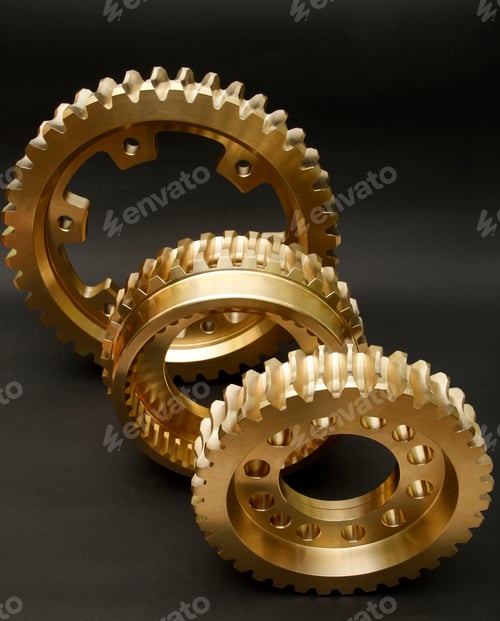 Preview: Gear wheels studio shoot industrial background