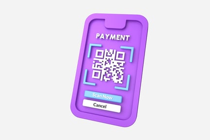 Чистая 3D-иллюстрация мобильных платежей