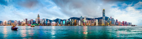 Preview: Hong Kong, China Skyline Panorama From Across Victoria Harbor.