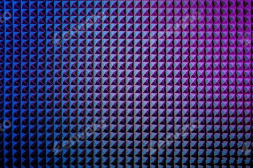 Preview: Acoustical wall panel of pyramid polyurethane foam pattern texture. Blue and purple colored.