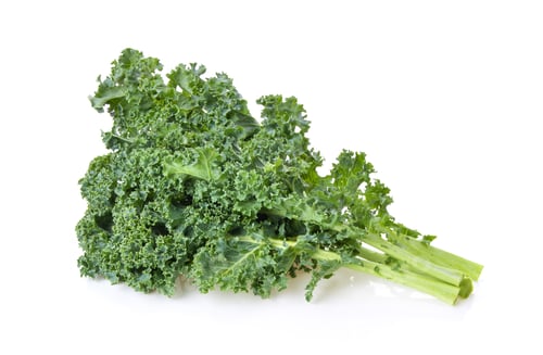 Preview: kale leaves isolated on white background