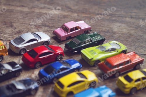 Preview: assorted colorful car collection on floor