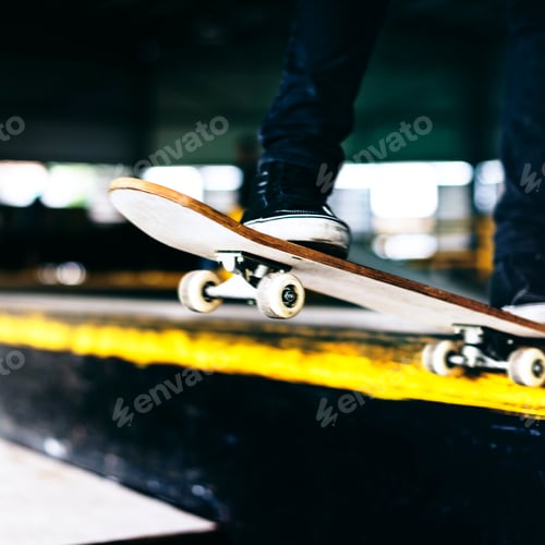Preview: Boy Skateboarding Jump Lifestyle Hipster Concept