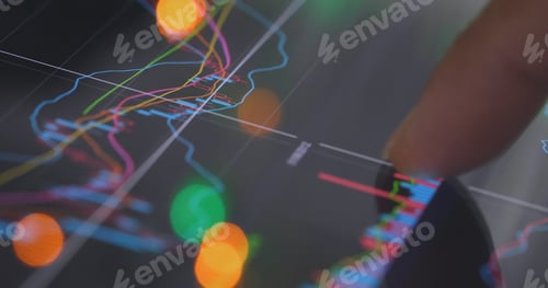Preview: Stock market graph on the screen