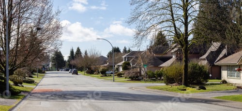 Preview: Residential neighborhood Street in Modern City Suburbs