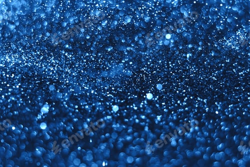 Preview: Blue sparkling glitter bokeh background