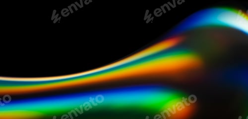 Vista previa: Bright rainbow holographic liquid abstract background. Multicolor banner.