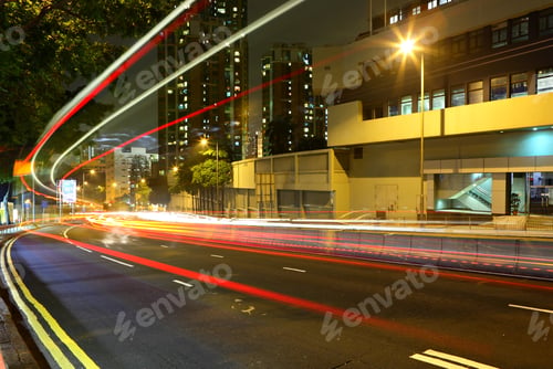 Preview: highway light trails