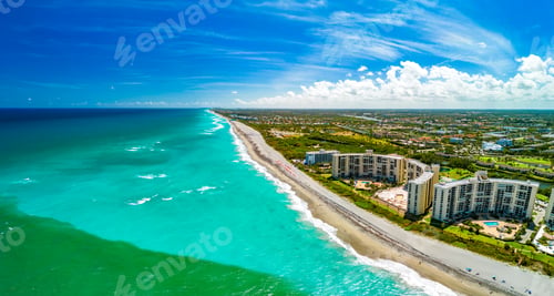 Preview: DuBois Park, Jupiter Beach and inlet, areal views, Florida