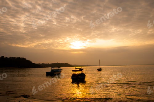 Preview: Tropical beach at Sunset, Goa, India