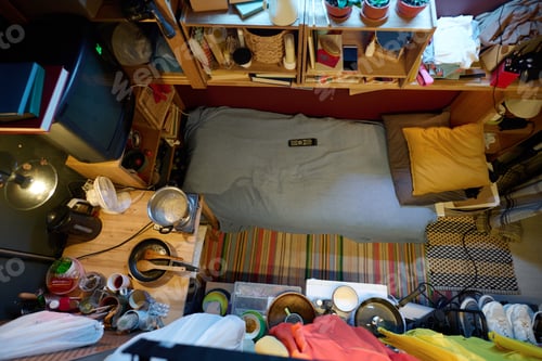 Preview: Top view of interior of small apartment