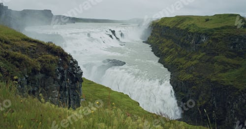 Preview: Amazing Gullfoss waterfall in Iceland located in the Golden circle