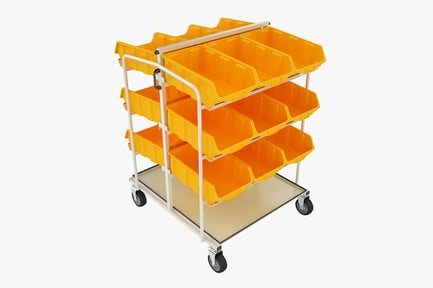Preview: Rolling Cart with Multiple Tote Bins