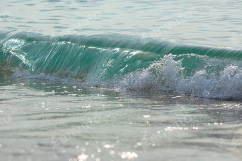 Preview: Sea tide splashes, turbulent water closeup
