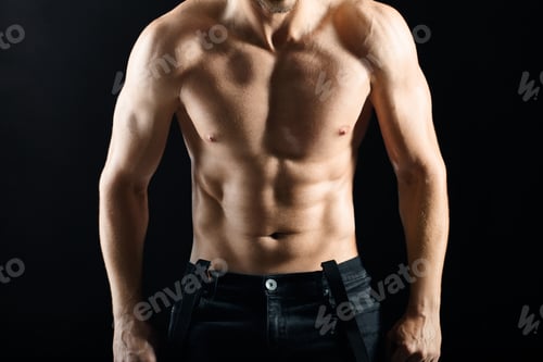 Preview: Strong muscular torso of young sexy man