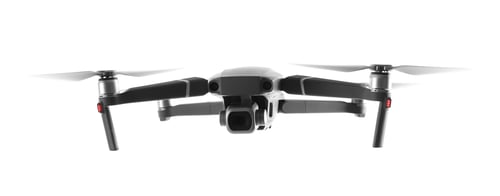 Preview: Modern drone with camera isolated on white