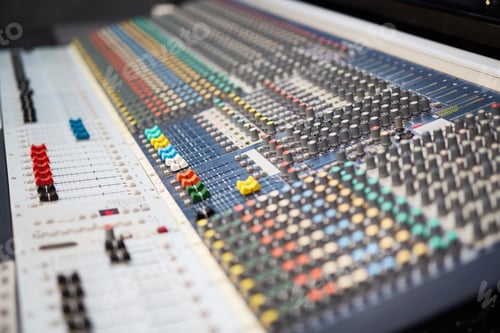 Preview: Audio Sound Mixer Equipment with Colorful Dials