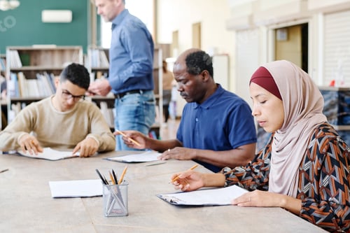 Preview: Immigrants Doing Language Test