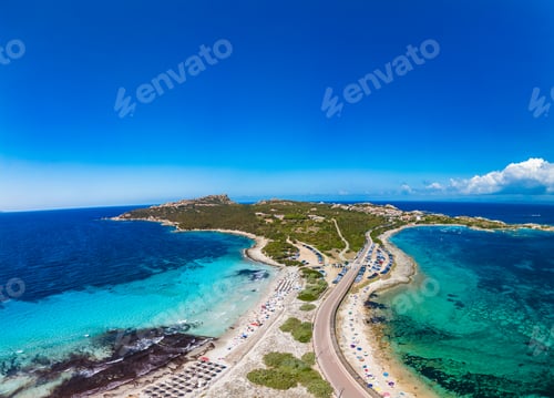 Preview: Rena di Ponente & Rena di Levante (Spiaggia dei Due Mari), Sardinia – Aerial View