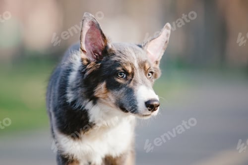 Preview: Border Collie dog puppy outdoor