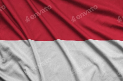 Preview: Textured Fabric with Red and White Stripes