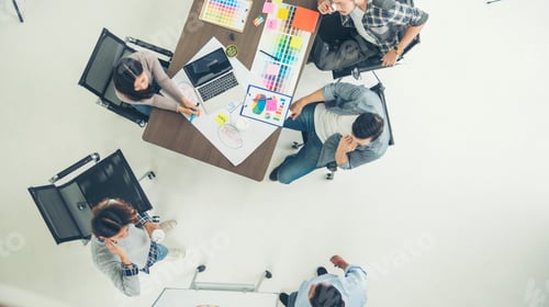 Preview: Group of business people meeting in conference room brainstorming consult business
