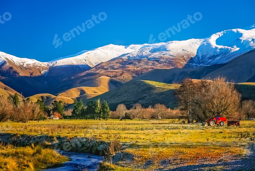 Preview: Stream and mountain scenery
