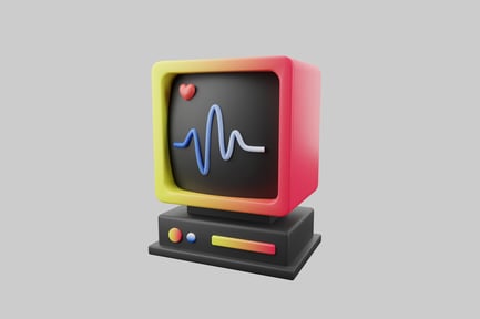 Preview: Cartoon heartbeat monitor