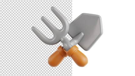 Preview: Small Garden Tools Mini Pitchfork and Shovel