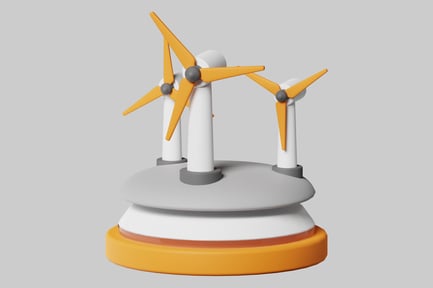Preview: Cartoon Wind Turbine Set
