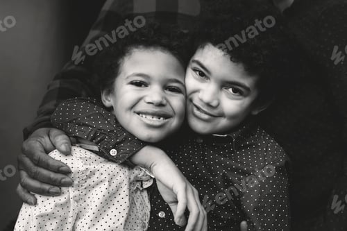 Preview: Two cute mixed race brothers hugging