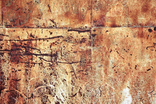Preview: Metal texture, rusty metal with peeling paint, pieces of metal with welds. Background, copy space.