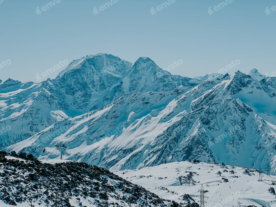 Cover for Snowy Elbrus mountains