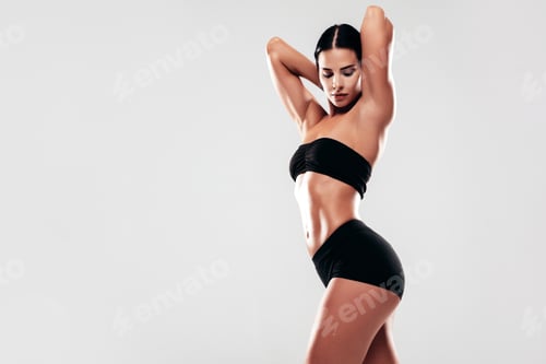 Preview: Beautiful woman posing in studio