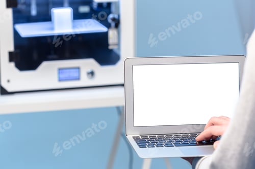 Preview: Designer Working With 3D Printer