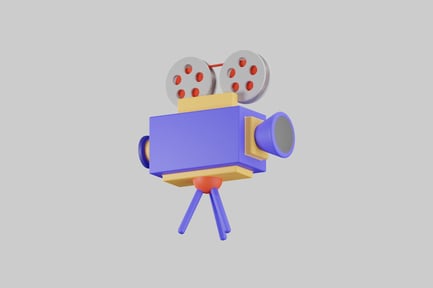 Preview: Vintage cartoon movie camera projector