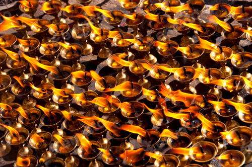 Preview: Traditional diya lamps lit during Diwali celebration