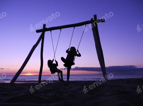 Preview: On the swing with a nice sunset