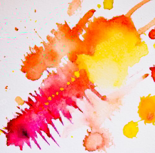 Preview: Colorful Watercolor Abstract Background Texture on White